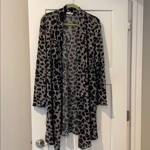 Cheetah duster cardigan
